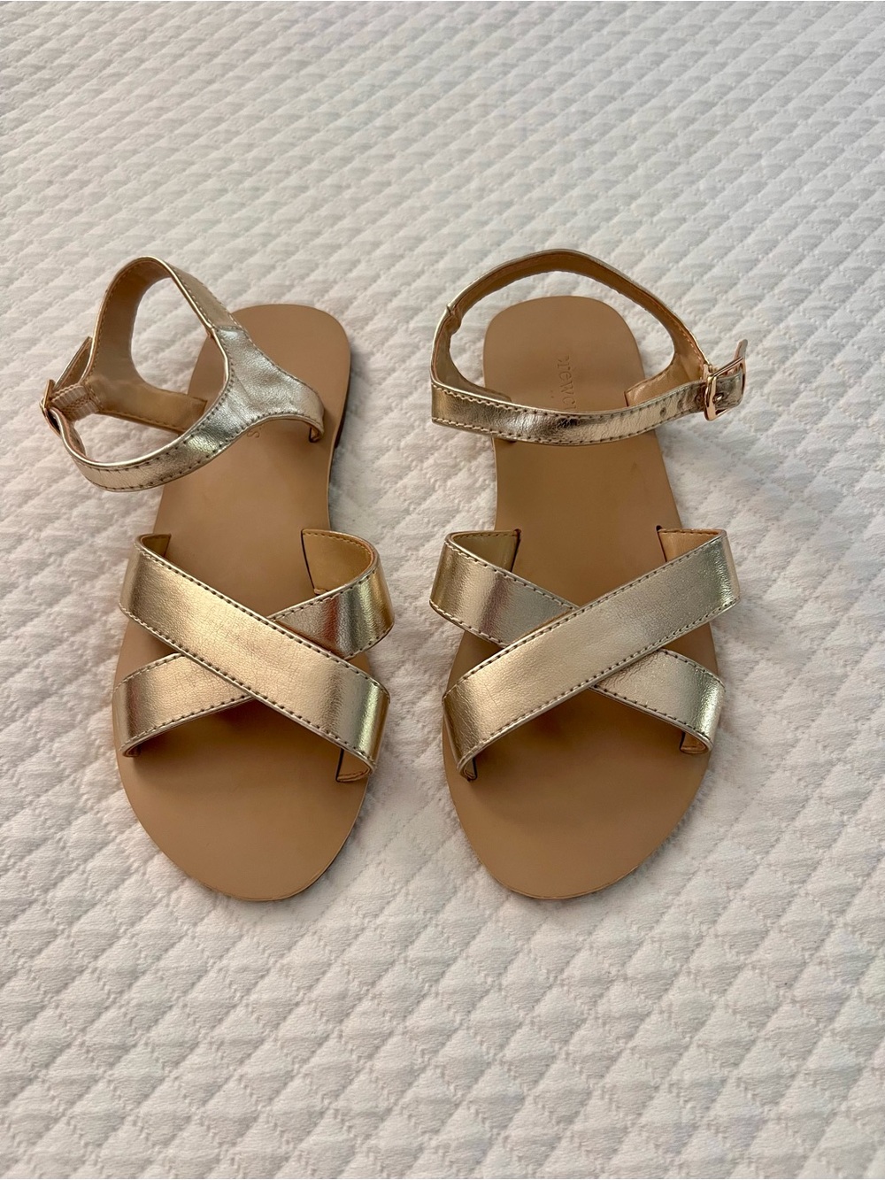 Crewcuts Girls Metallic Gold Sandals